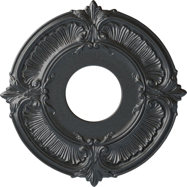 Ekena Millwork Attica Ceiling Medallion (Fits Canopies up to 3 1/2"), Hand-Painted Pewter, 12 3/4"OD x 4"ID x 1/2"P CM12ATPES - main